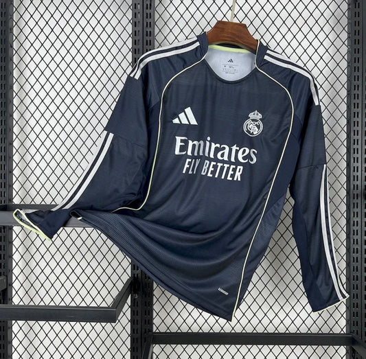 Real Madrid 2025/26 Away Jersey - Long Sleeve Edition