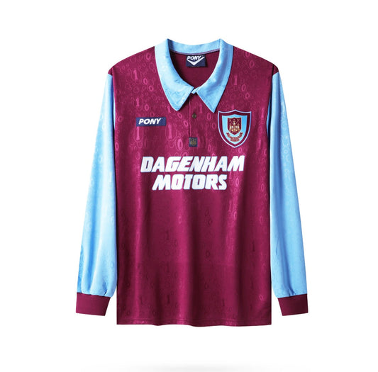 1995/96 West Ham Home Long Sleeve Jersey