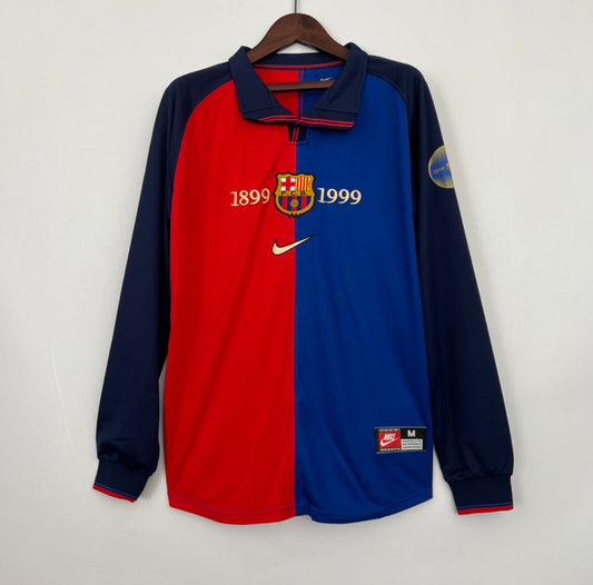 1999/00 FC Barcelona Home Jersey - Long Sleeve